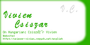 vivien csiszar business card